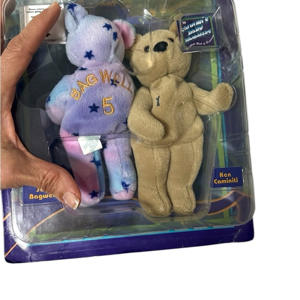 Salvino's Baby Bammers Jeff Bagwell  Baseball 1999 Ken Caminiti Pair Teddies